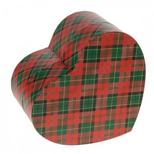 Biodegradable Cremation Ashes Urn (Forever in our Hearts) – Scotland / Scottish Tartan Red